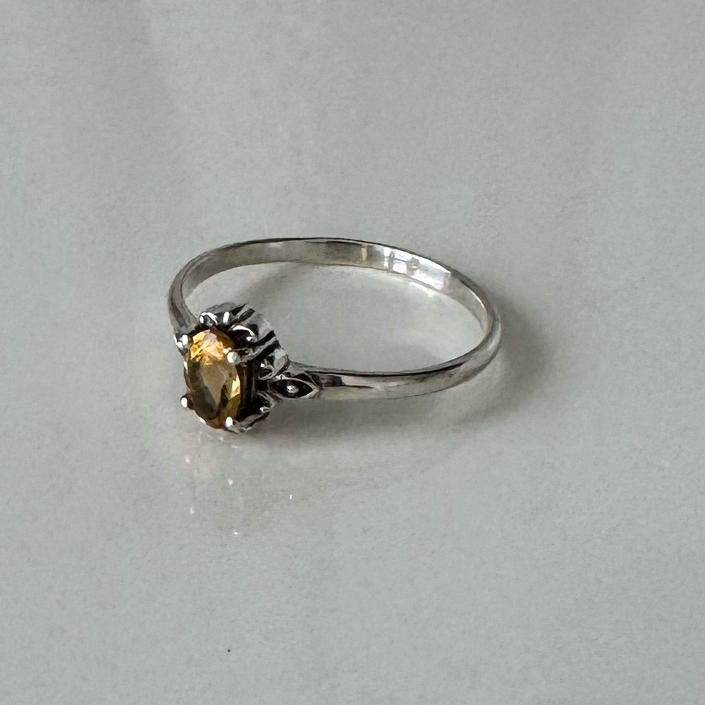 NWOT Sundance Afternoon Portrait Ring, Citrine, Sterling Silver - Picture 3 of 6